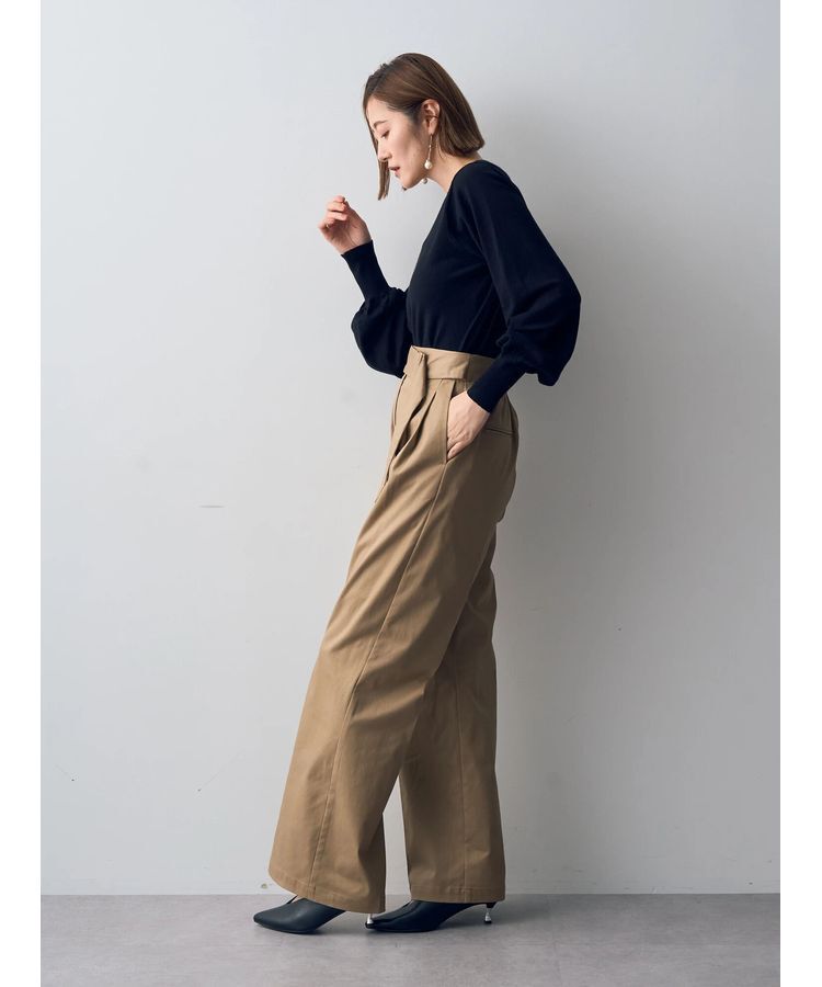 YECCA VECCA「ベルトデザインワイドパンツ」|その他|