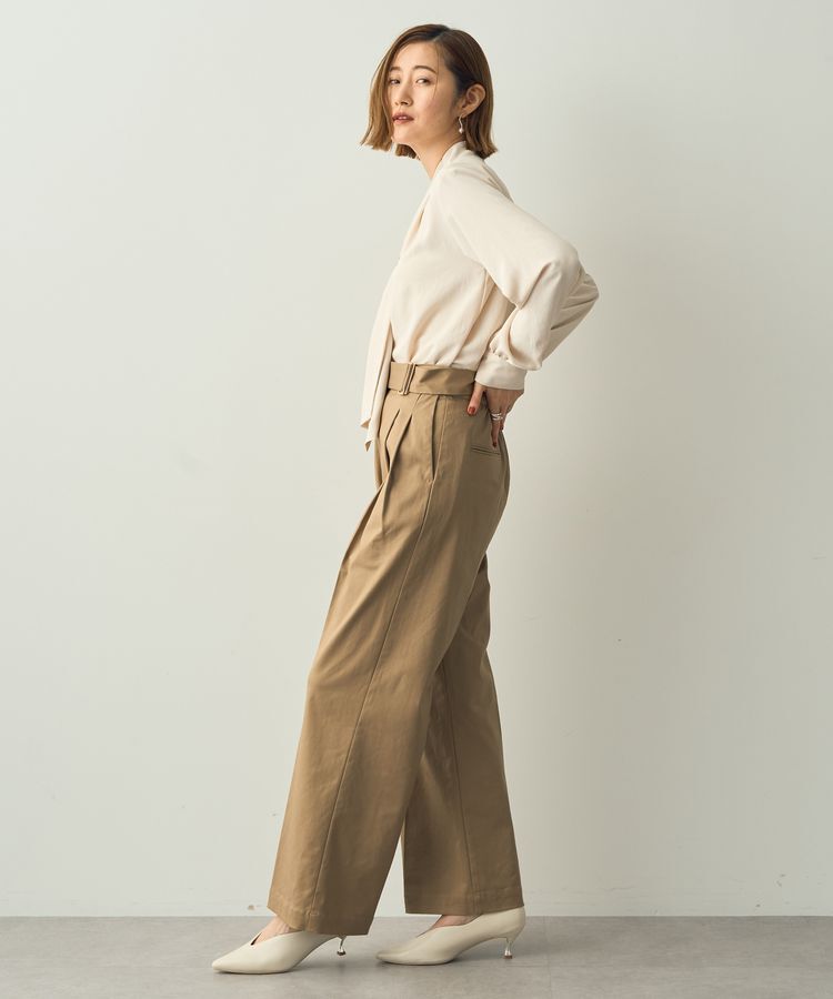 YECCA VECCA「ベルトデザインワイドパンツ」|その他|
