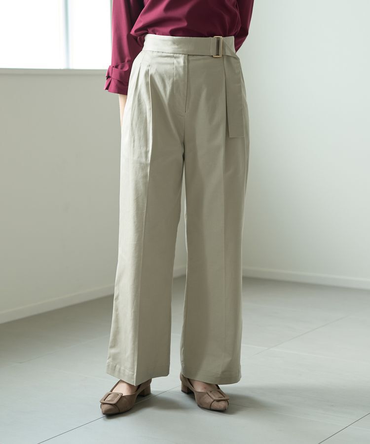 YECCA VECCA「ベルトデザインワイドパンツ」|その他|