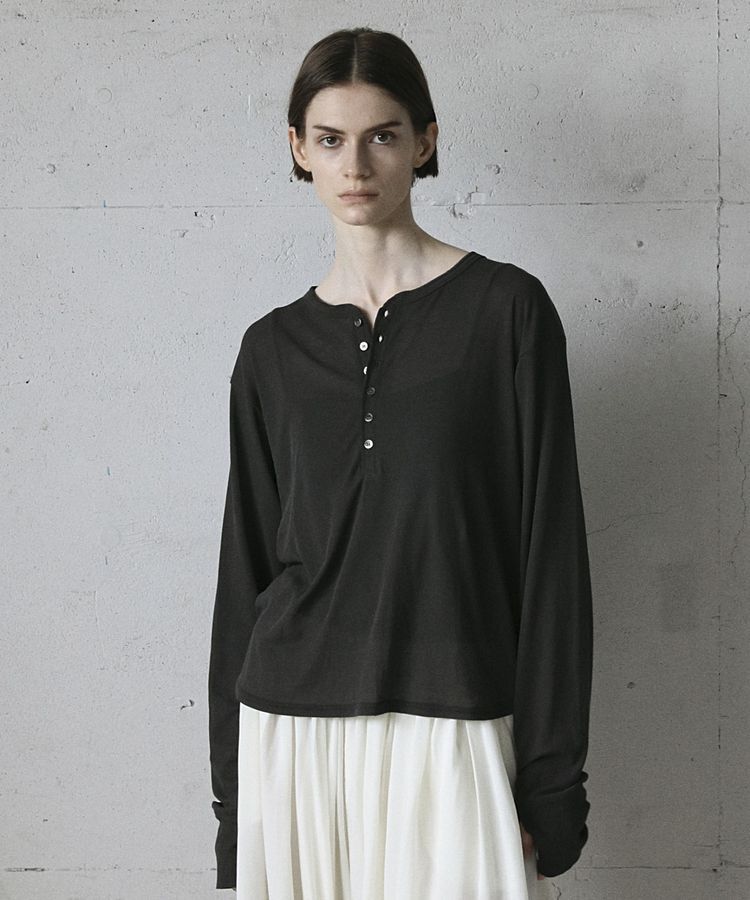 GARAGE OF GOOD CLOTHING「【日本製】シアーヘンリーネックプルオーバー」|Tシャツ・カットソー|