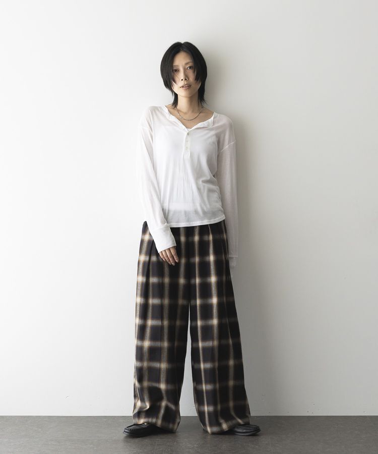 GARAGE OF GOOD CLOTHING「【日本製】シアーヘンリーネックプルオーバー」|Tシャツ・カットソー|