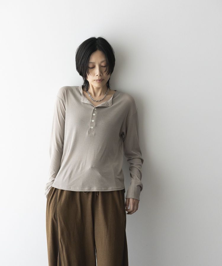 GARAGE OF GOOD CLOTHING「【日本製】シアーヘンリーネックプルオーバー」|Tシャツ・カットソー|