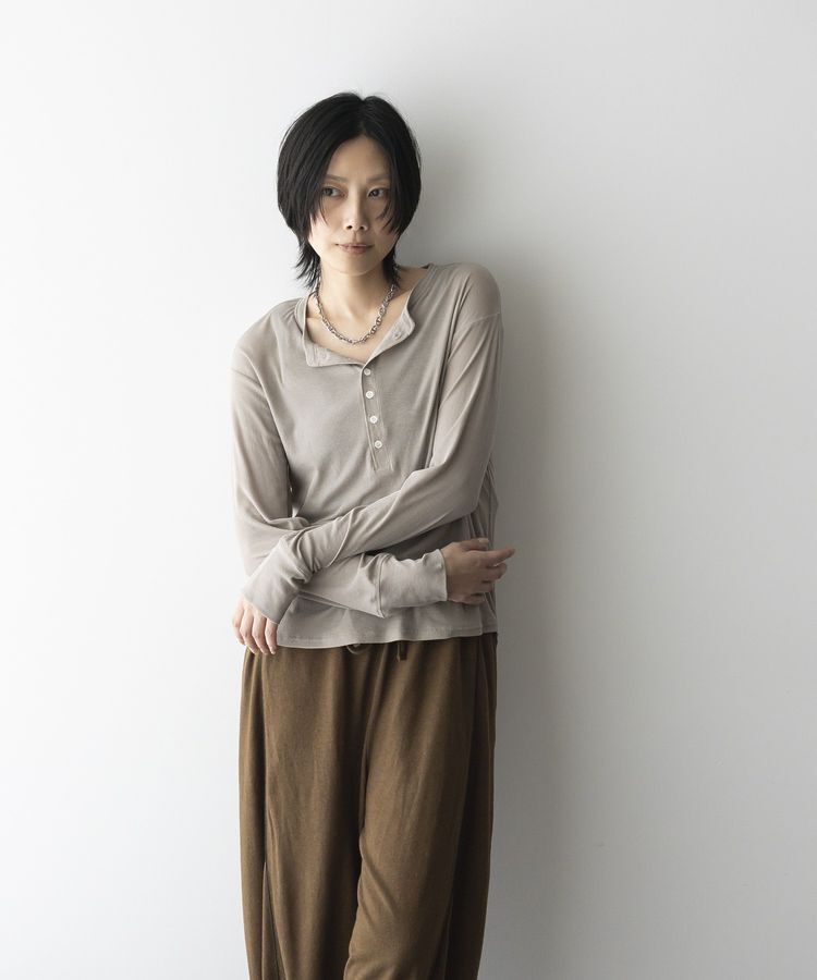 GARAGE OF GOOD CLOTHING「【日本製】シアーヘンリーネックプルオーバー」|Tシャツ・カットソー|