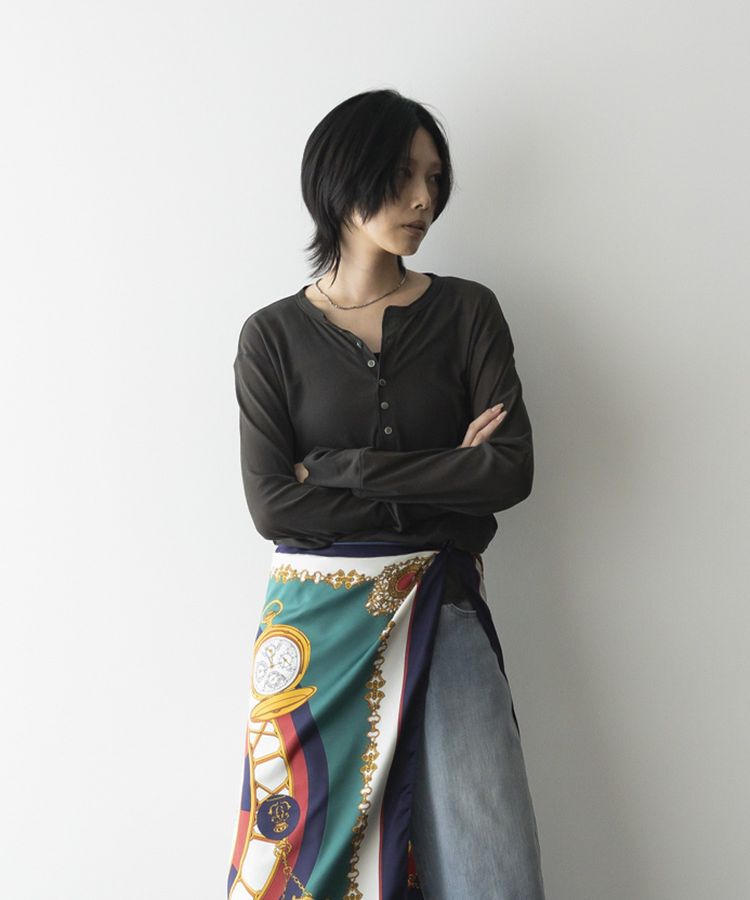 GARAGE OF GOOD CLOTHING「【日本製】シアーヘンリーネックプルオーバー」|Tシャツ・カットソー|