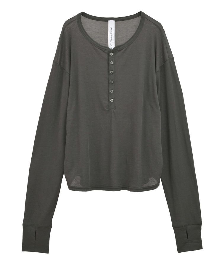 GARAGE OF GOOD CLOTHING「【日本製】シアーヘンリーネックプルオーバー」|Tシャツ・カットソー|