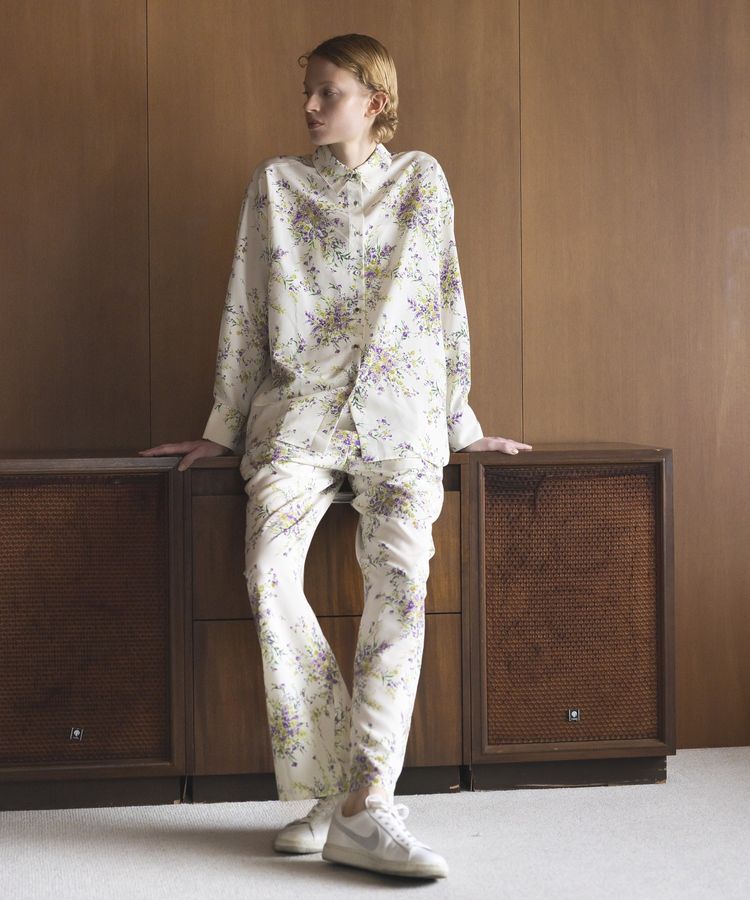 GARAGE OF GOOD CLOTHING「【日本製】ピーチファイユフラワープリントロングパンツ」|その他|