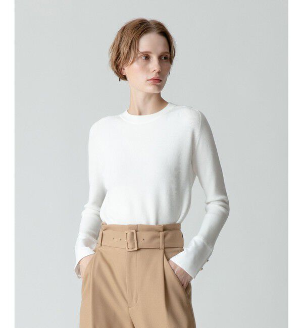 allureville「シャツカフスコンビプルオーバー」|その他|オフホワイト