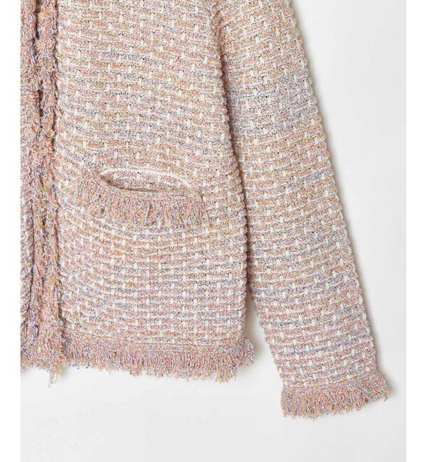 allureville「ミックスツイードニットジャケット」|ニット・セーター|