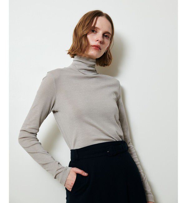 allureville「シャイニーフライスプルオーバー」|Tシャツ・カットソー|グレージュ