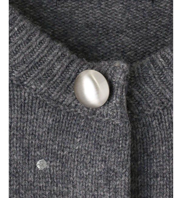 allureville「エンブロイダリードットフェイクファーカフスカーディガン」|カーディガン|