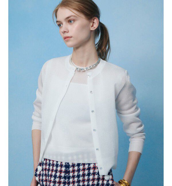 LOULOU WILLOUGHBY「【LOULOU WILLOUGHBY】シアージャガードカーディガン」|カーディガン|