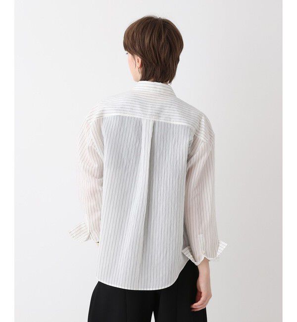 allureville「ストライプシアーシャツ」|シャツ・ブラウス|