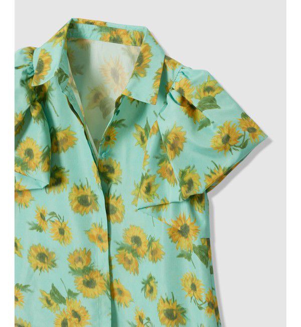 LOULOU WILLOUGHBY「 WEB 一部店舗限定【LOULOU WILLOUGHBY】サンフラワープリントバルーンスリーブシャツ」|シャツ・ブラウス|