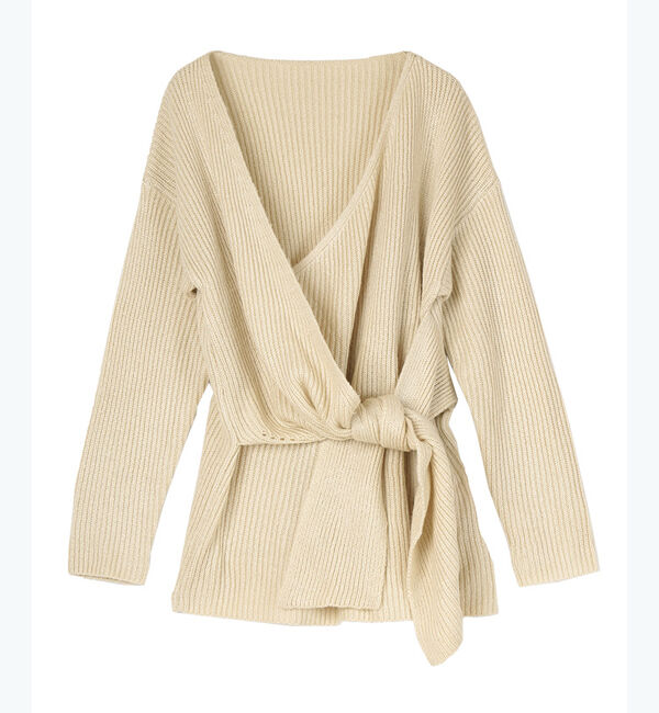 ur's「フロントリボンニットトップス」|ニット・セーター|