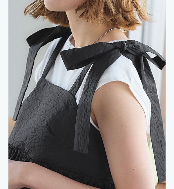 titivate「ふくれジャガードリボントップス」|シャツ・ブラウス|