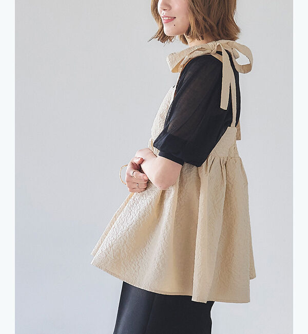 titivate「ふくれジャガードリボントップス」|シャツ・ブラウス|