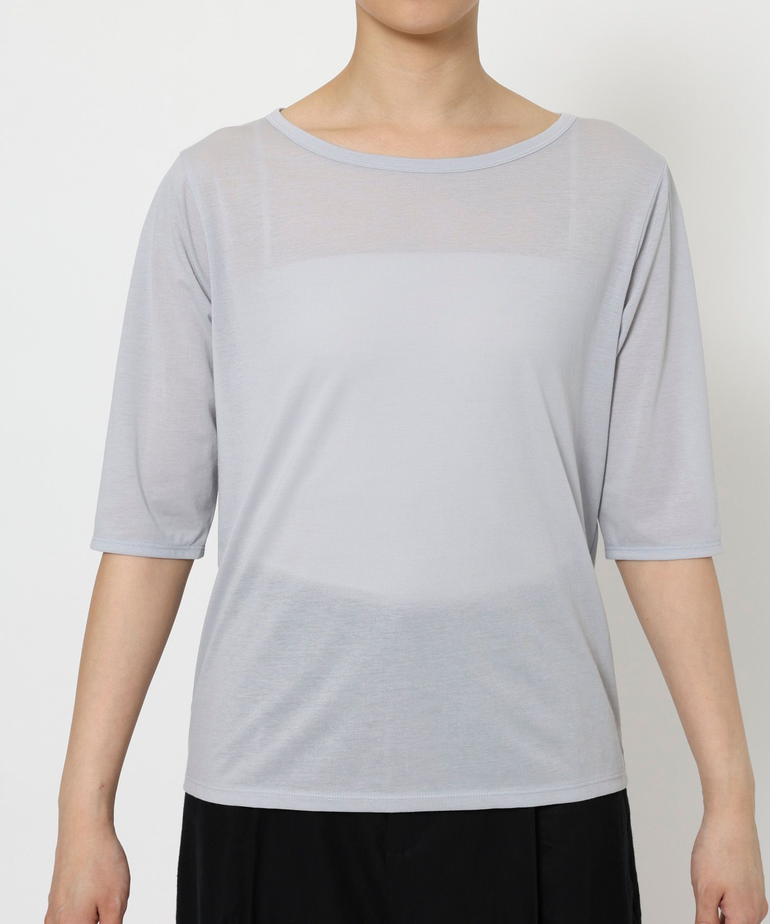 BABYLONE「五分袖シアーTシャツ」|Tシャツ・カットソー|