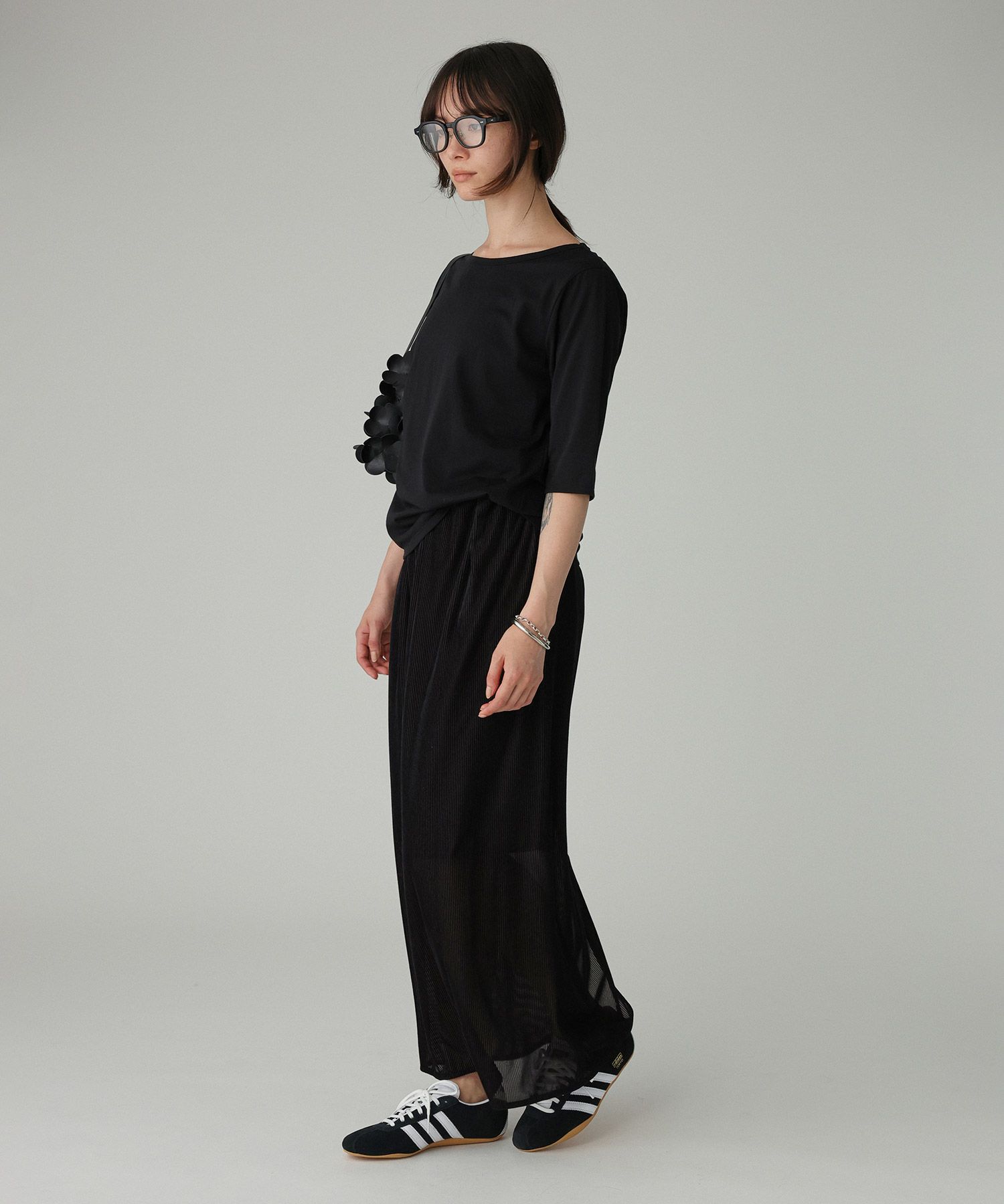 BABYLONE「五分袖シアーTシャツ」|Tシャツ・カットソー|