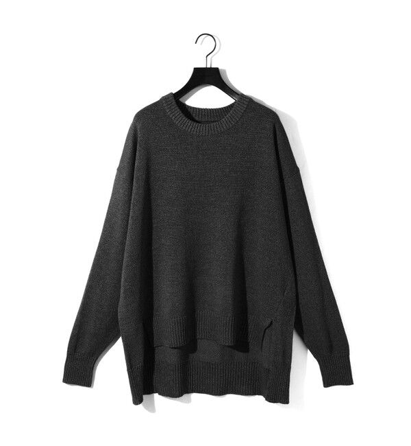 MIDIUMISOLID「MIDIUMISOLID 和紙ウールプルオーバー」|ニット・セーター|ブラック