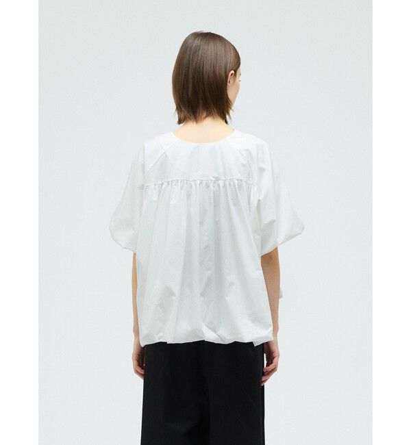 mizuiro ind「mizuiro ind バルーンノーカラーシャツ」|シャツ・ブラウス|