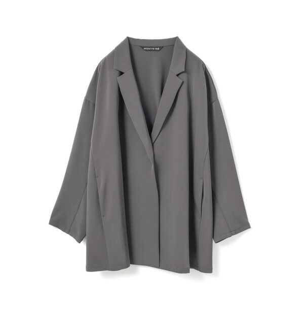 mizuiro ind「mizuiro ind テーラードシャツジャケット」|テーラードジャケット|チャコールグレー