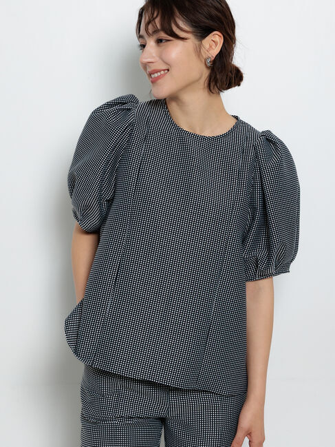 Te chichi「グリッドジャガードボリュームブラウス（セットアップ可）」|シャツ・ブラウス|