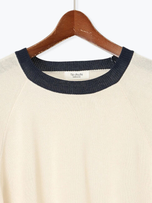 Te chichi TERRASSE「配色ラグランスリーブニット」|ニット・セーター|