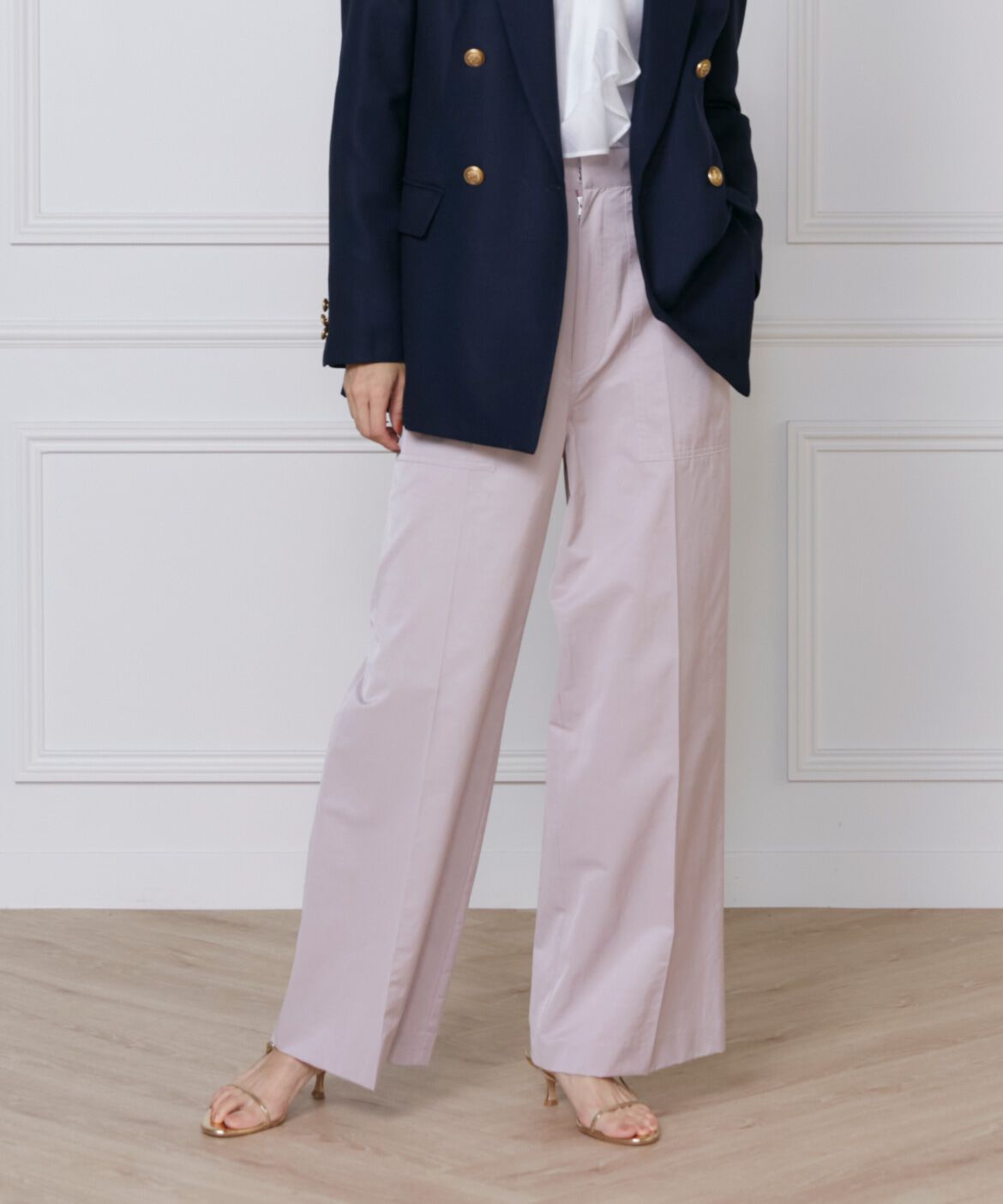 INED「サテンベイカーパンツ」|カーゴ|