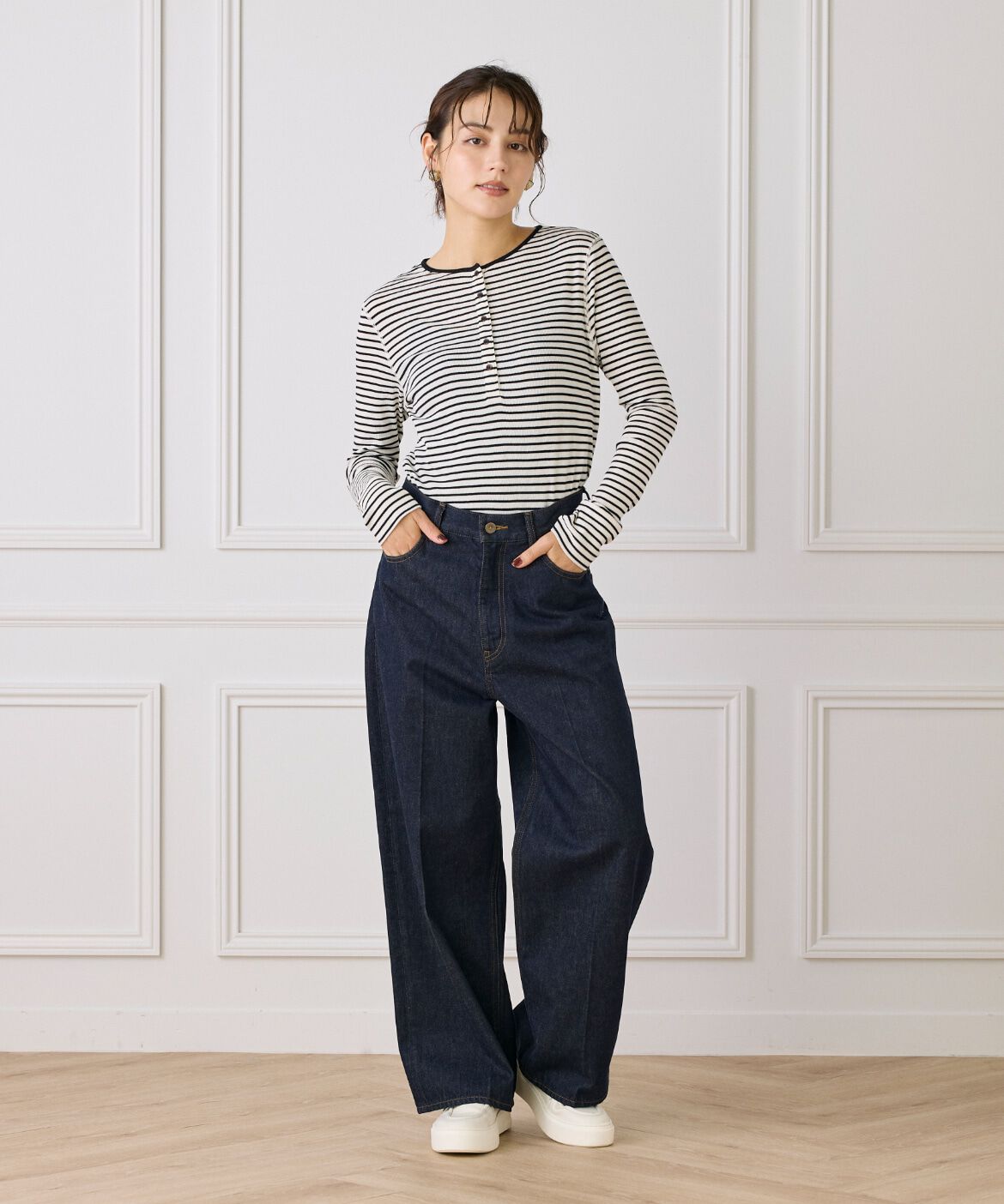 DAY by DAY it&rsquo;s international「ランダムテレコヘンリーネックプルオーバー」|Tシャツ・カットソー|