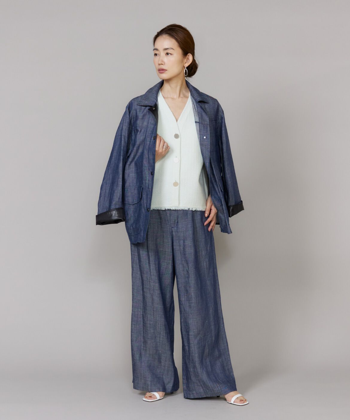 Le Souk「《大きいサイズ》ニットツイードジレ」|ニット・セーター|