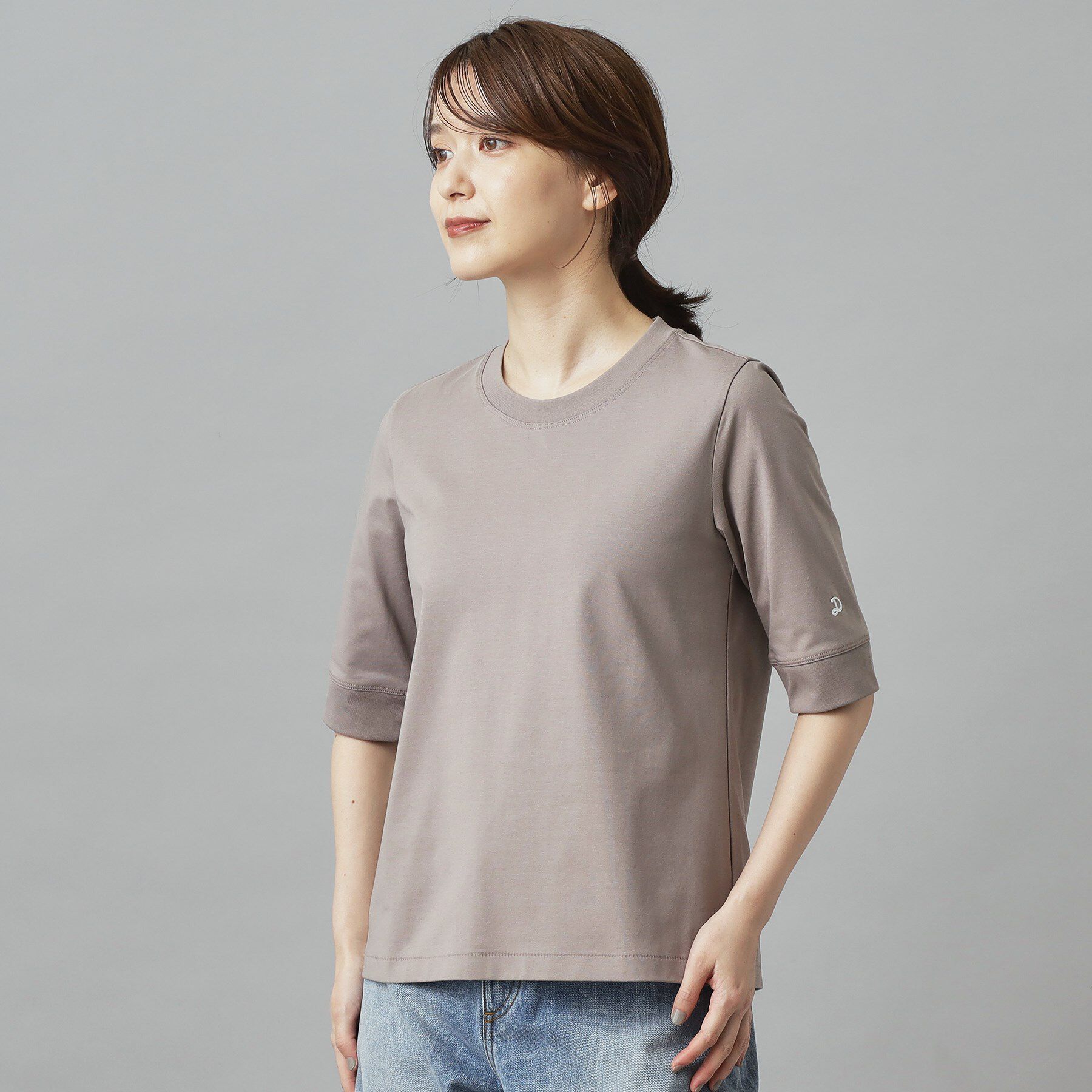 DRESSTERIOR「【洗える/五分丈】バックブリーズテック五分丈Tシャツ」|Tシャツ・カットソー|