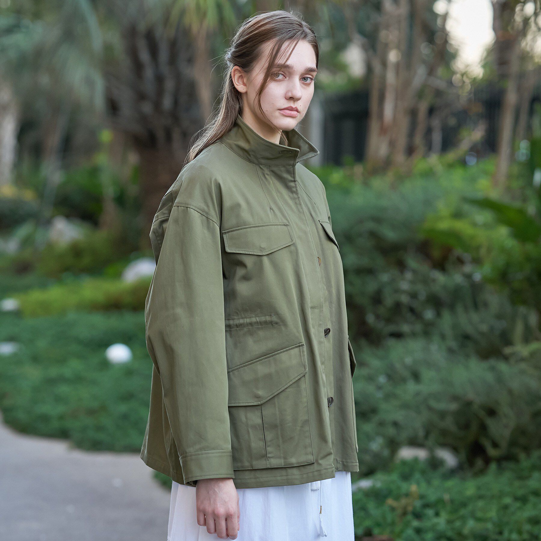 DRESSTERIOR「コンパクトコットンミリタリーブルゾン」|ブルゾン・スタジャン|