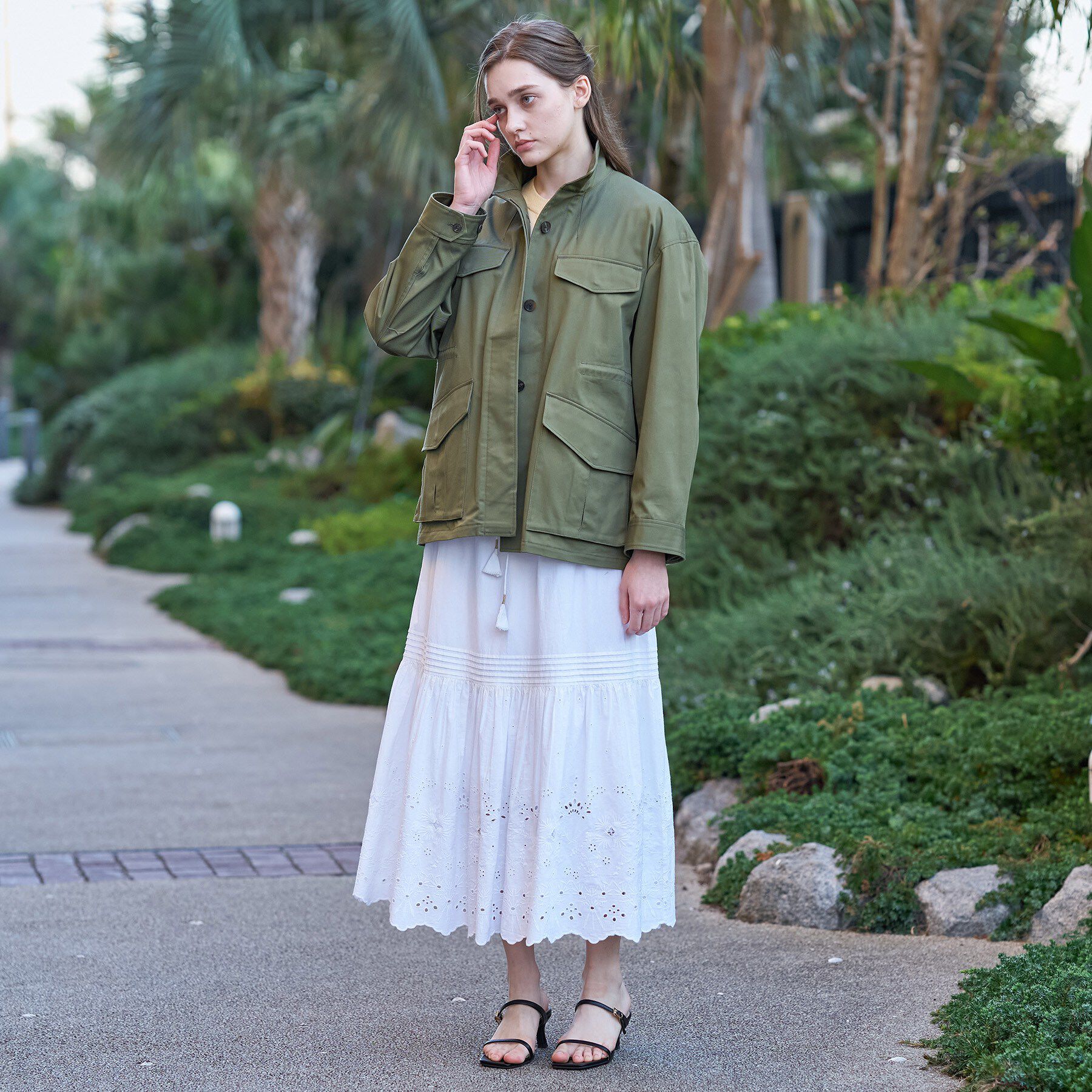 DRESSTERIOR「コンパクトコットンミリタリーブルゾン」|ブルゾン・スタジャン|