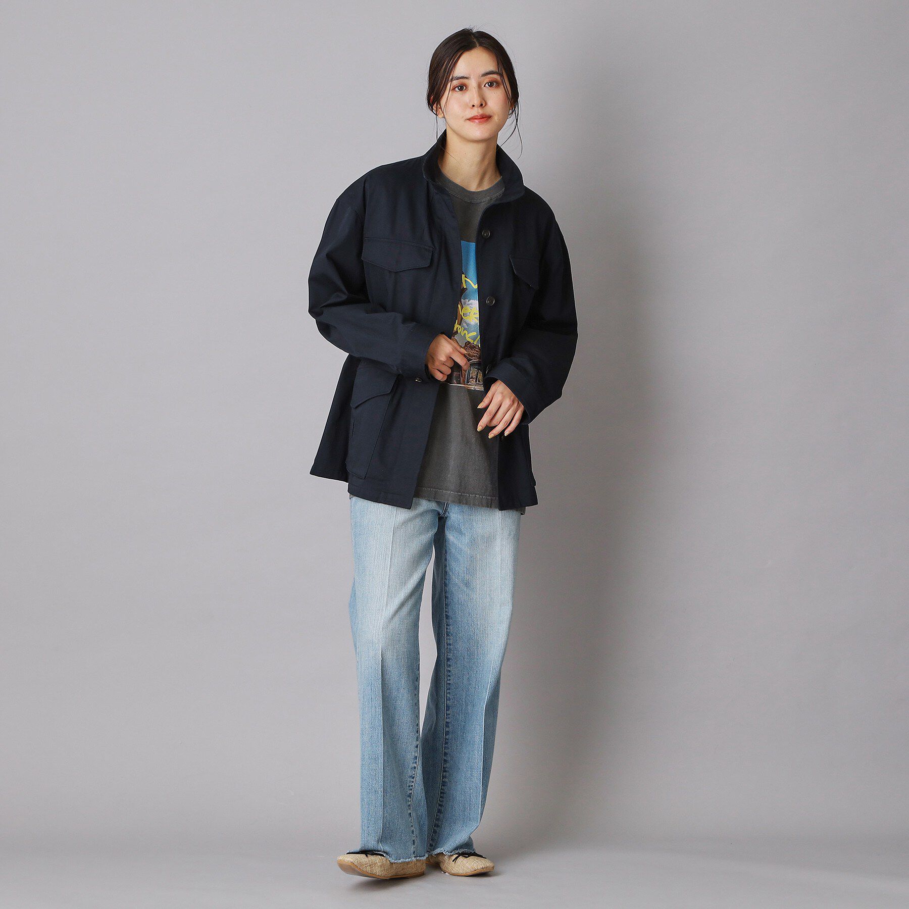 DRESSTERIOR「コンパクトコットンミリタリーブルゾン」|ブルゾン・スタジャン|