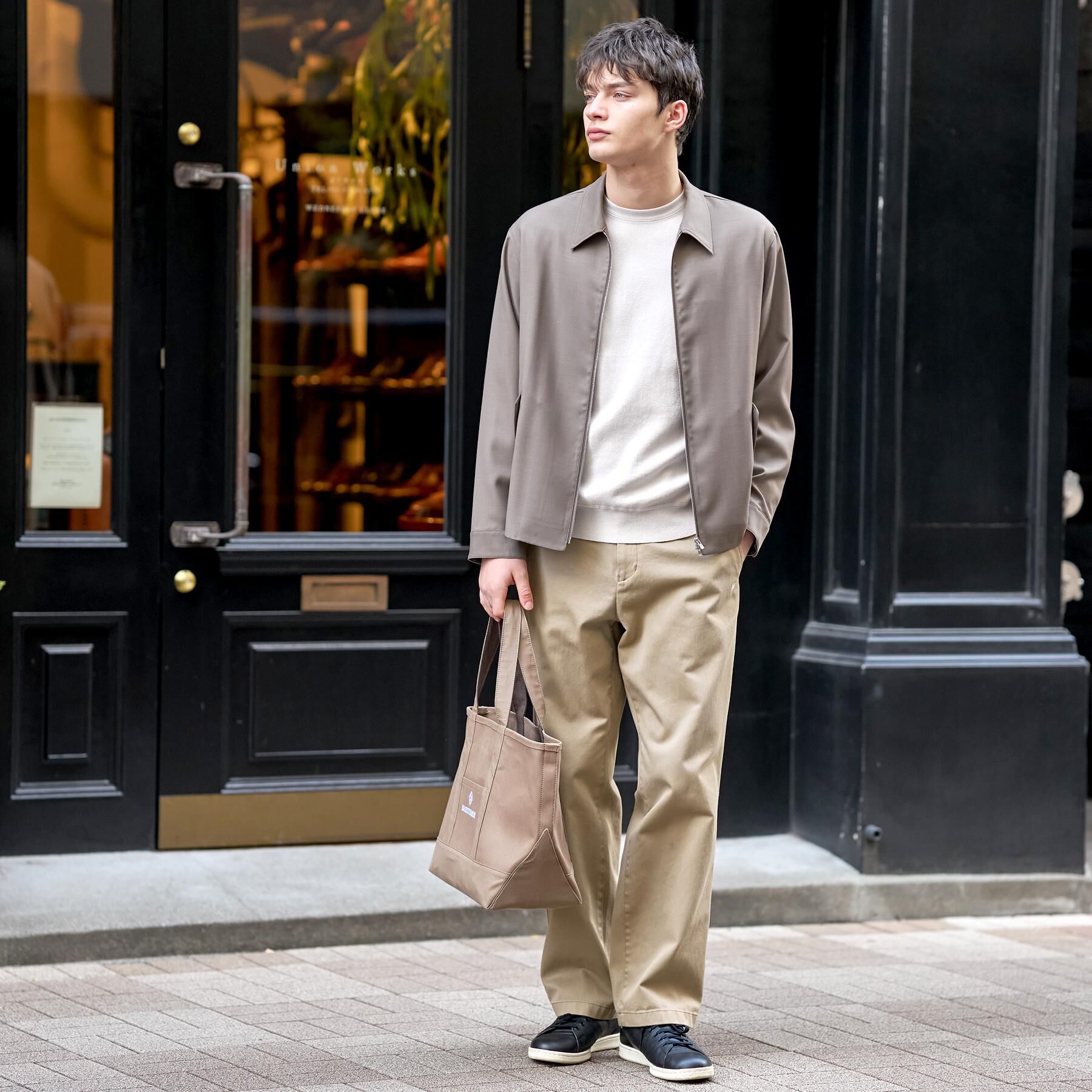 DRESSTERIOR「【家庭洗濯可】ウォッシャブル ウールハリントン ジャケット」|ブルゾン・スタジャン|