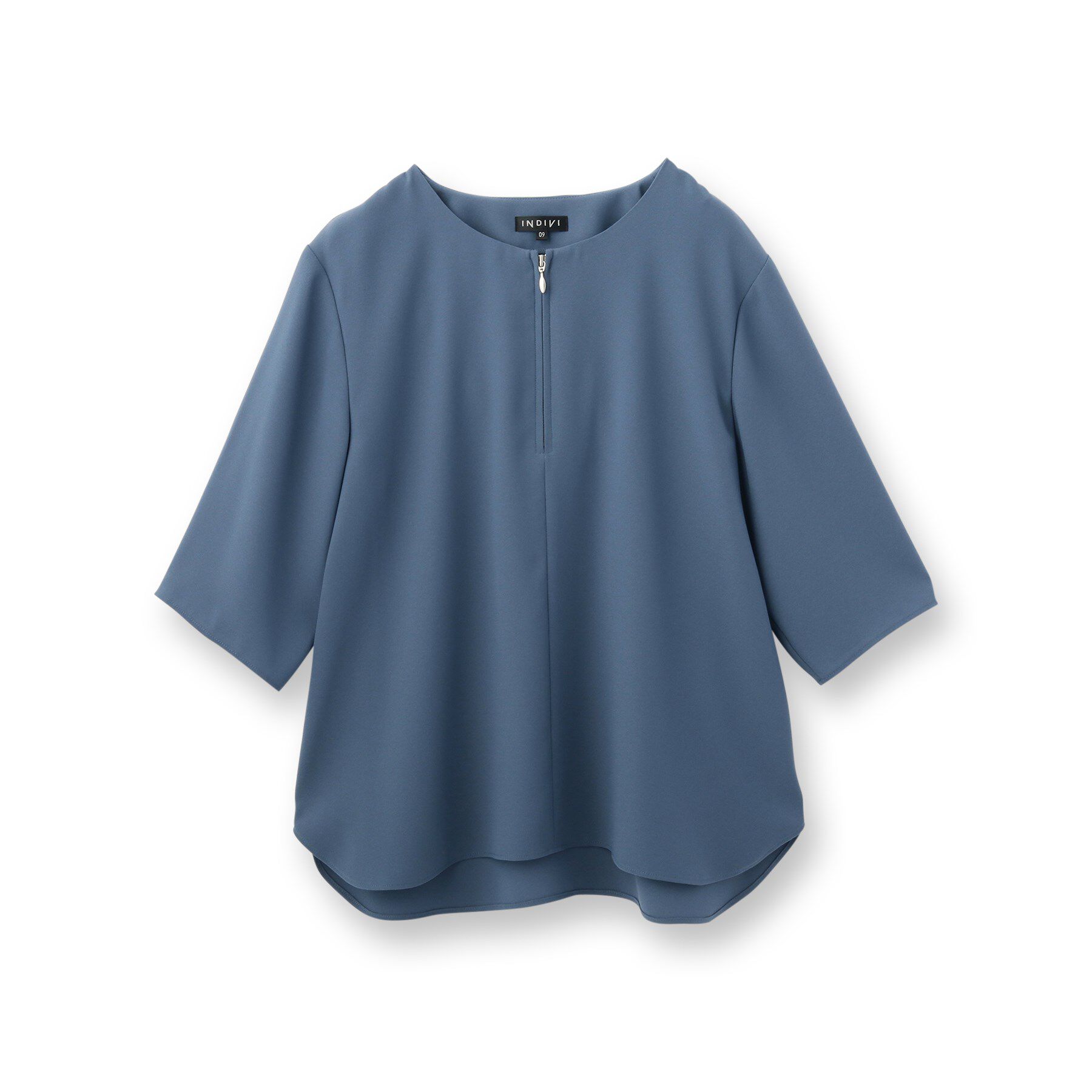 INDIVI「【洗える】ハーフジップデザインブラウス」|シャツ・ブラウス|