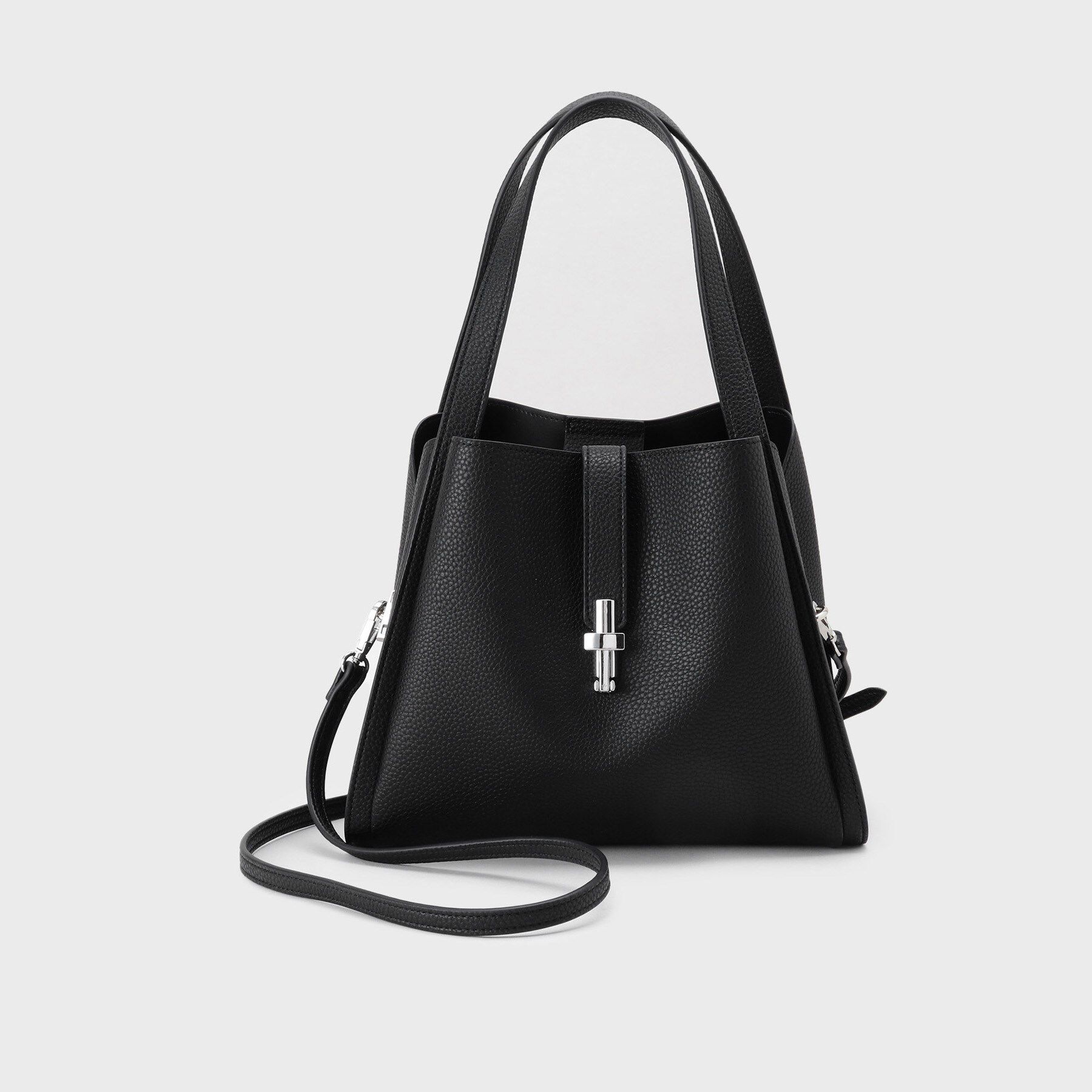 INDIVI「【合皮／ミドルサイズ】春カラーフォルムバッグ」|ハンドバッグ|