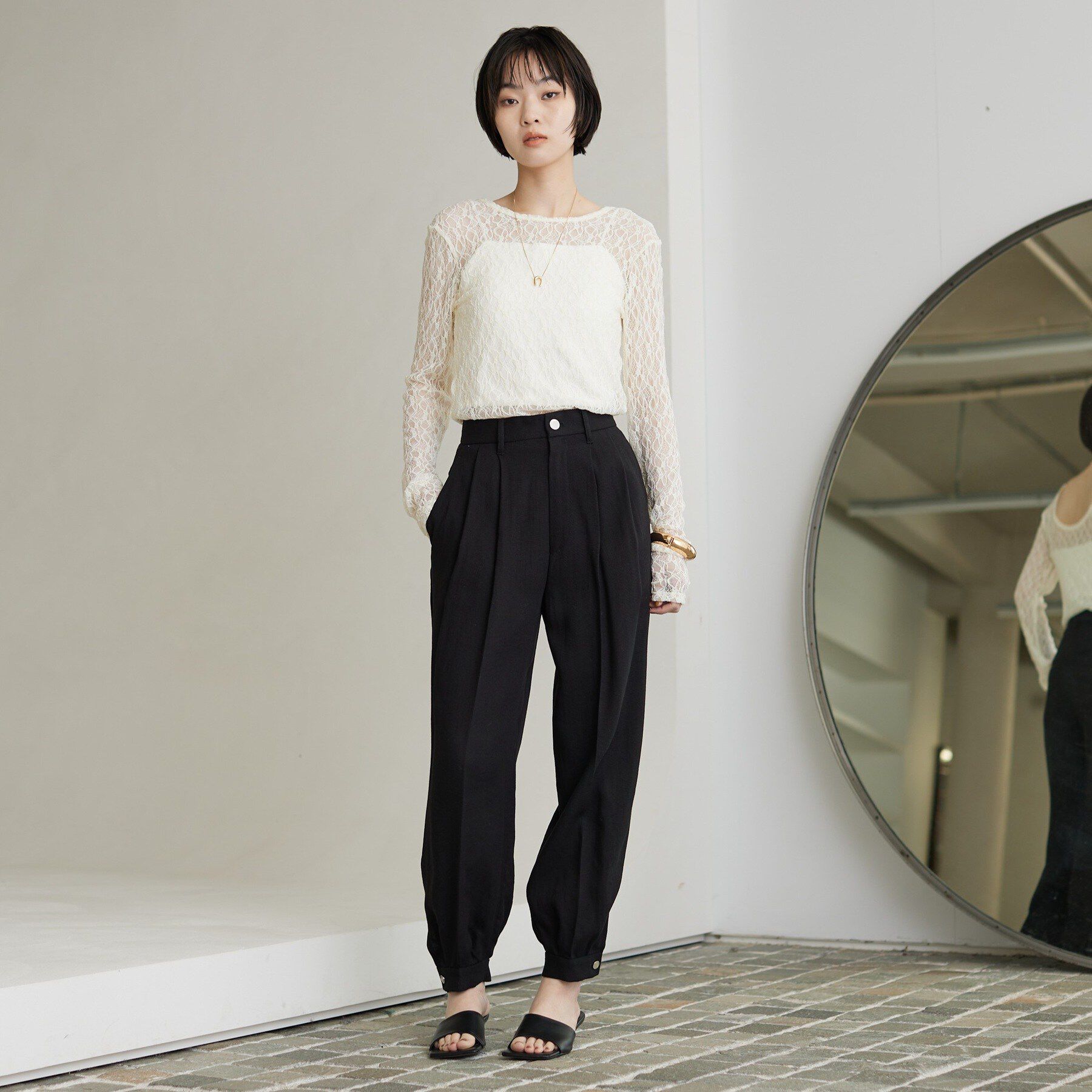 GALLEST「【一部店舗限定】バックオープンレースカットソー」|Tシャツ・カットソー|