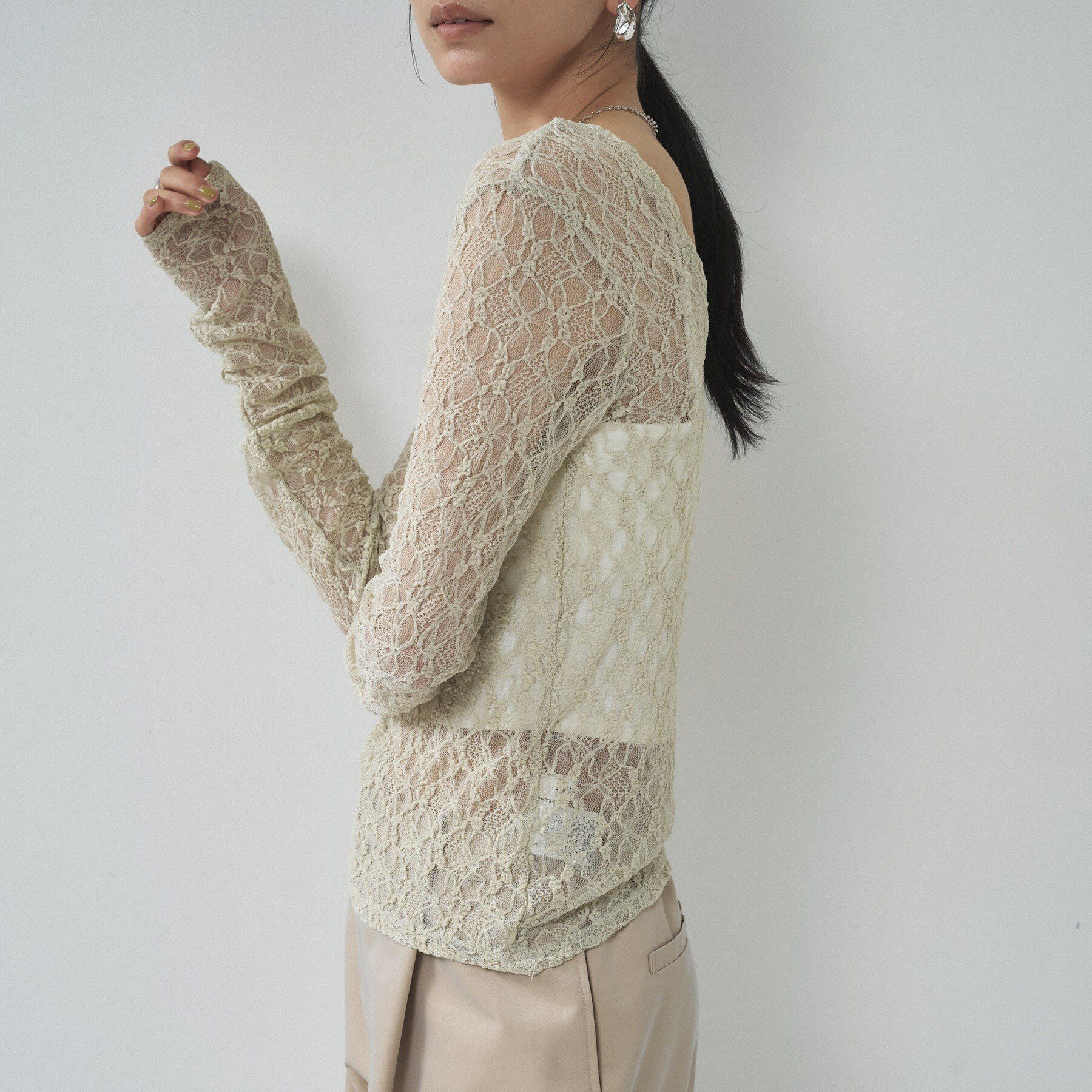 GALLEST「【一部店舗限定】バックオープンレースカットソー」|Tシャツ・カットソー|