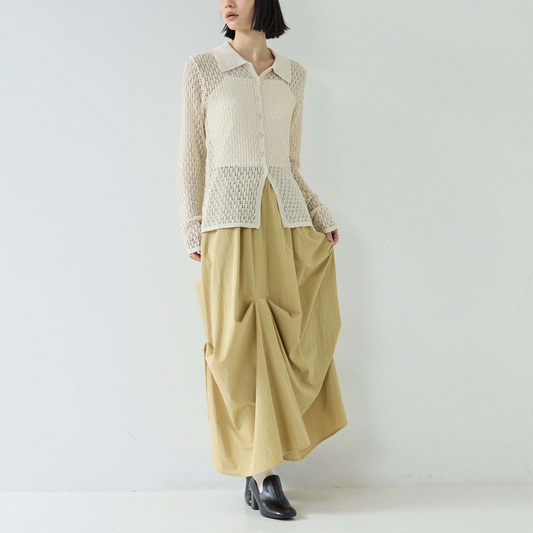 GALLEST「リネンライククロシェポロニット」|ニット・セーター|