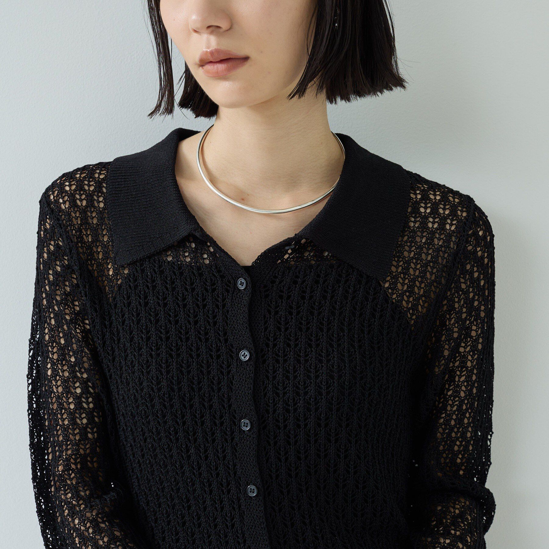 GALLEST「リネンライククロシェポロニット」|ニット・セーター|