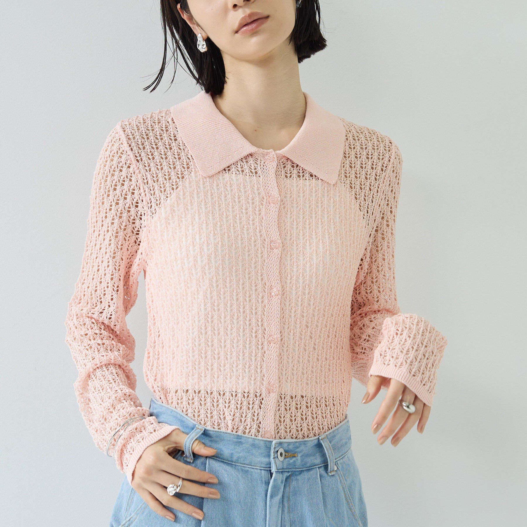 GALLEST「リネンライククロシェポロニット」|ニット・セーター|