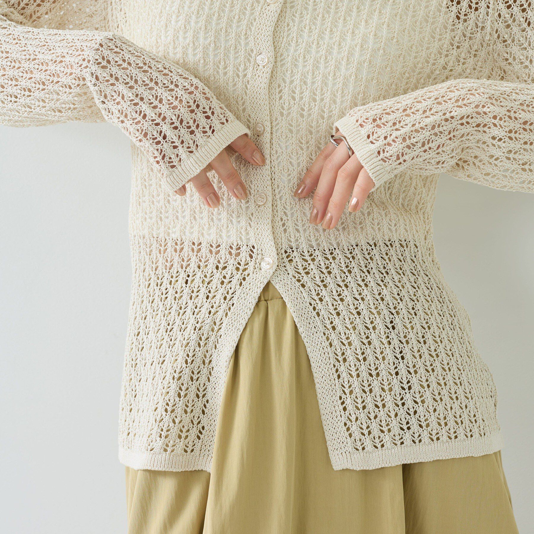 GALLEST「リネンライククロシェポロニット」|ニット・セーター|