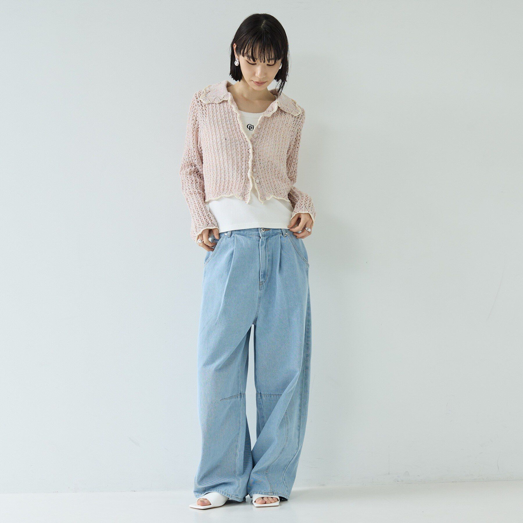 GALLEST「【一部店舗限定】ネップメッシュカーディガン」|カーディガン|