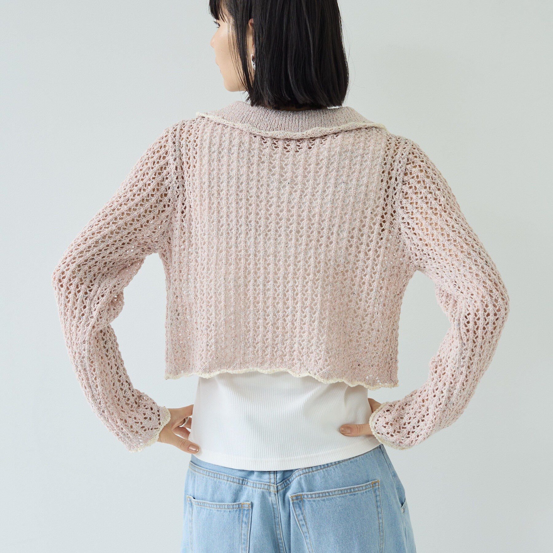 GALLEST「【一部店舗限定】ネップメッシュカーディガン」|カーディガン|