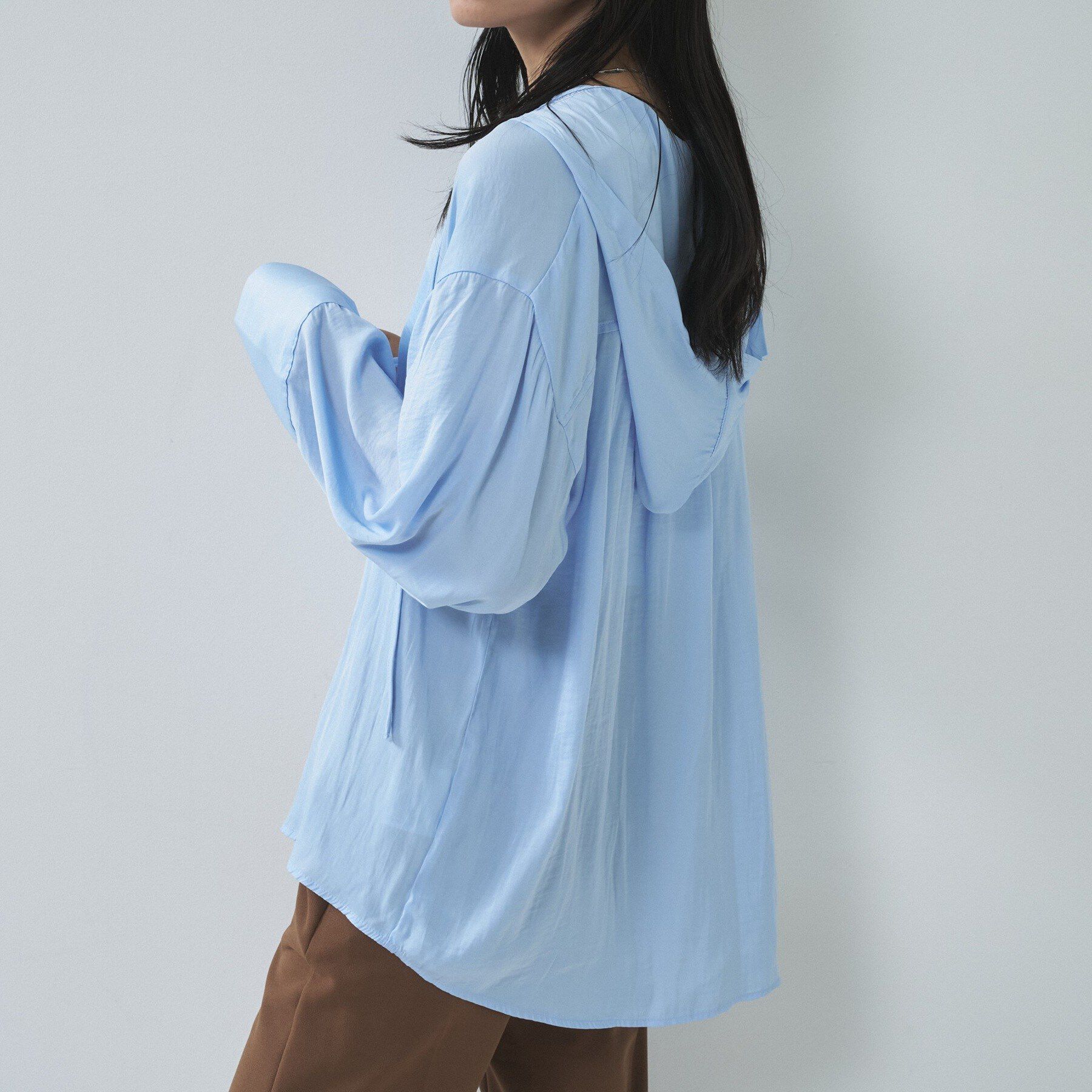 GALLEST「【一部店舗限定】シアーフードオーバーシャツ」|シャツ・ブラウス|