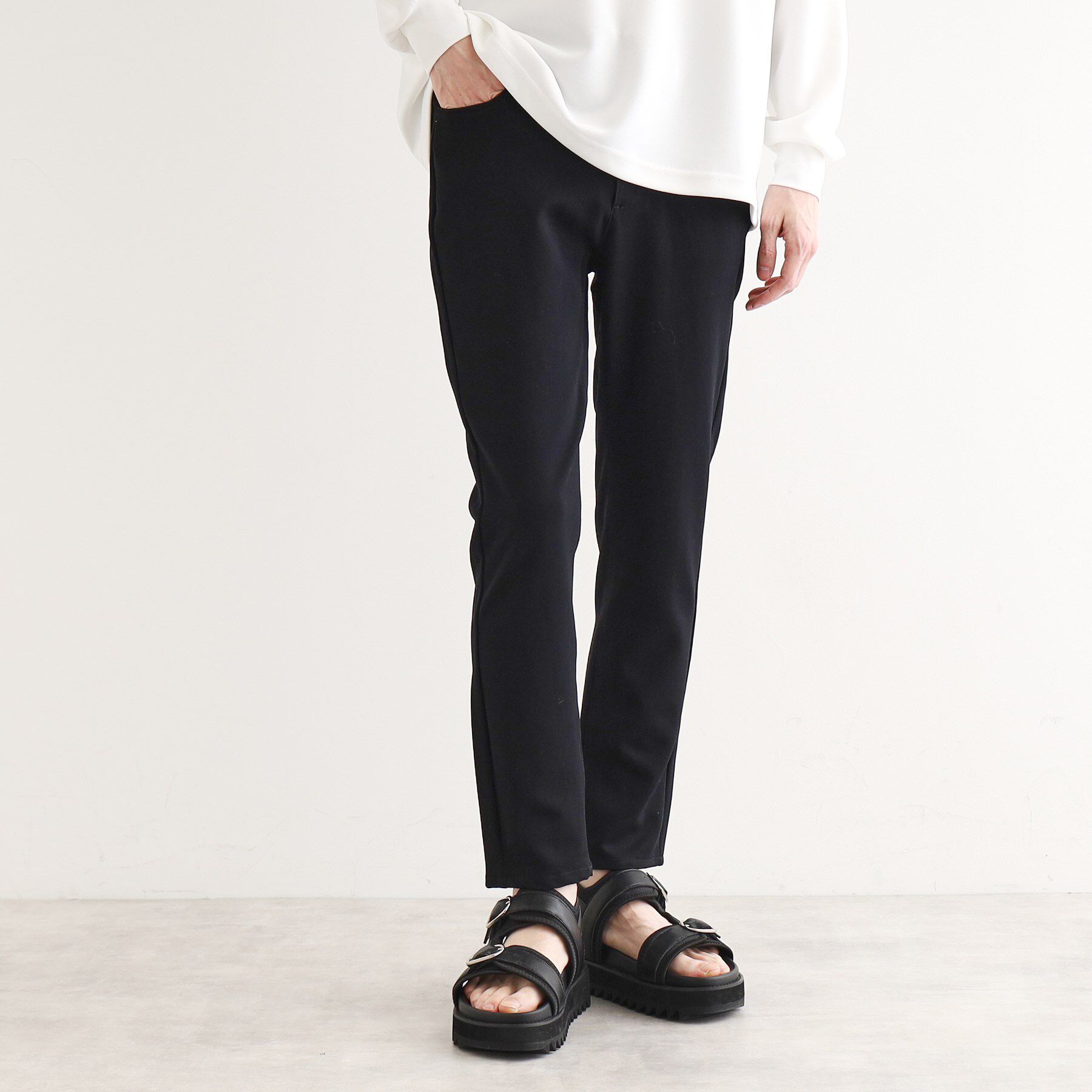 tk.TAKEO KIKUCHI「イージーストレッチスキニー」|その他|ブラック(019)