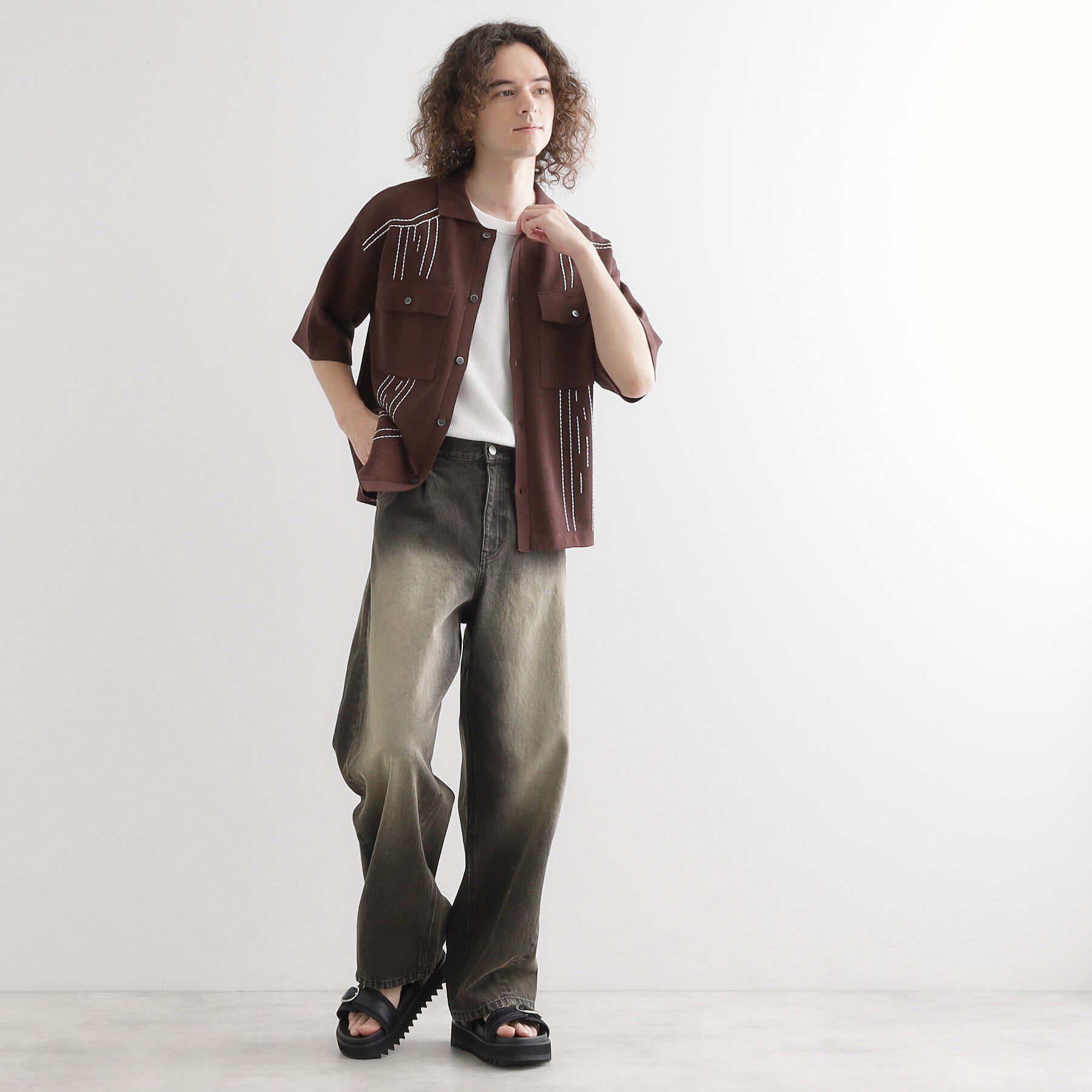 tk.TAKEO KIKUCHI「ウェスタンポロカーディガン」|カーディガン|