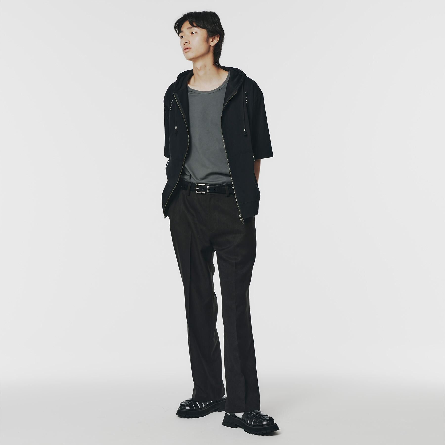 tk.TAKEO KIKUCHI「スタッズ ダブルZIPパーカ」|パーカー|