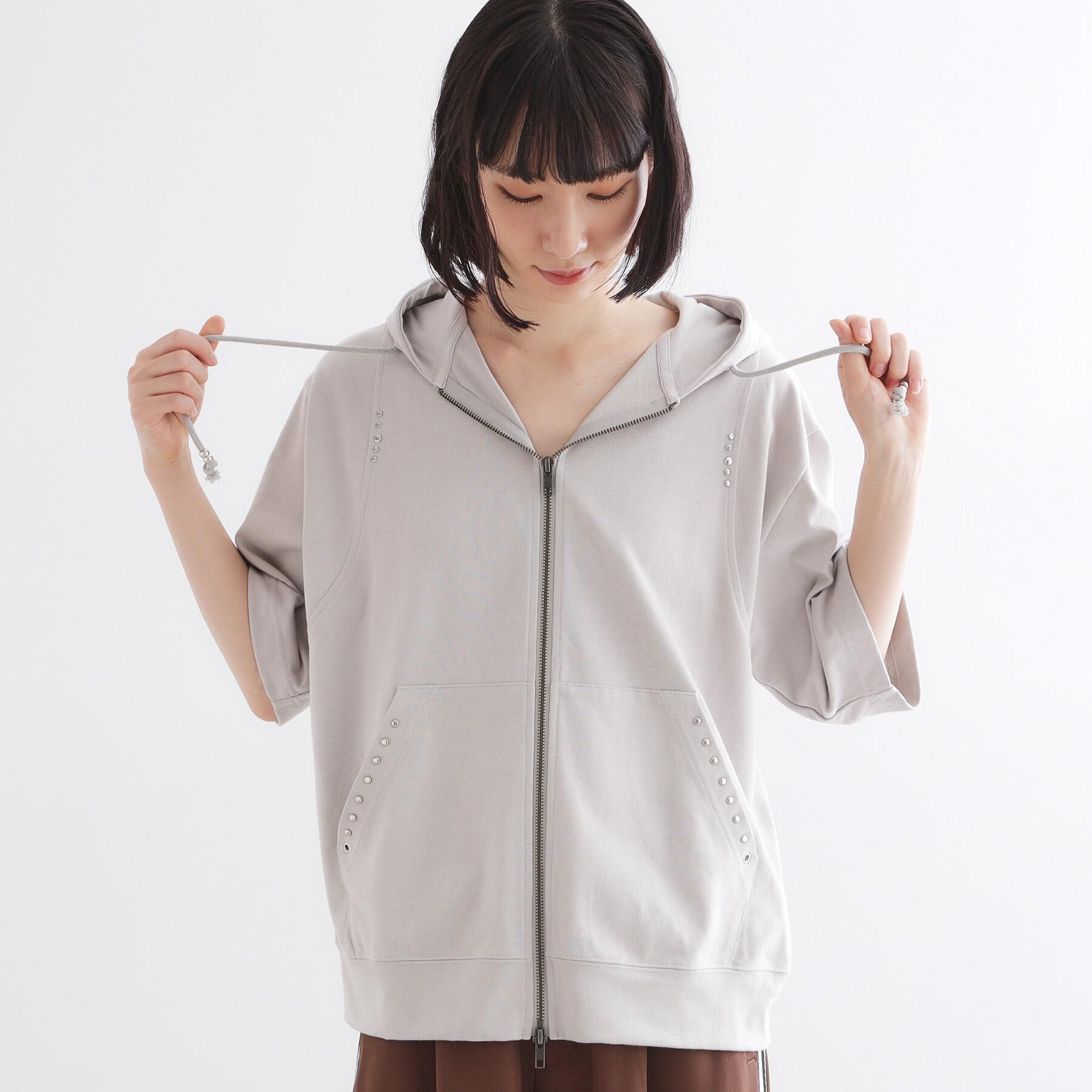 tk.TAKEO KIKUCHI「スタッズ ダブルZIPパーカ」|パーカー|